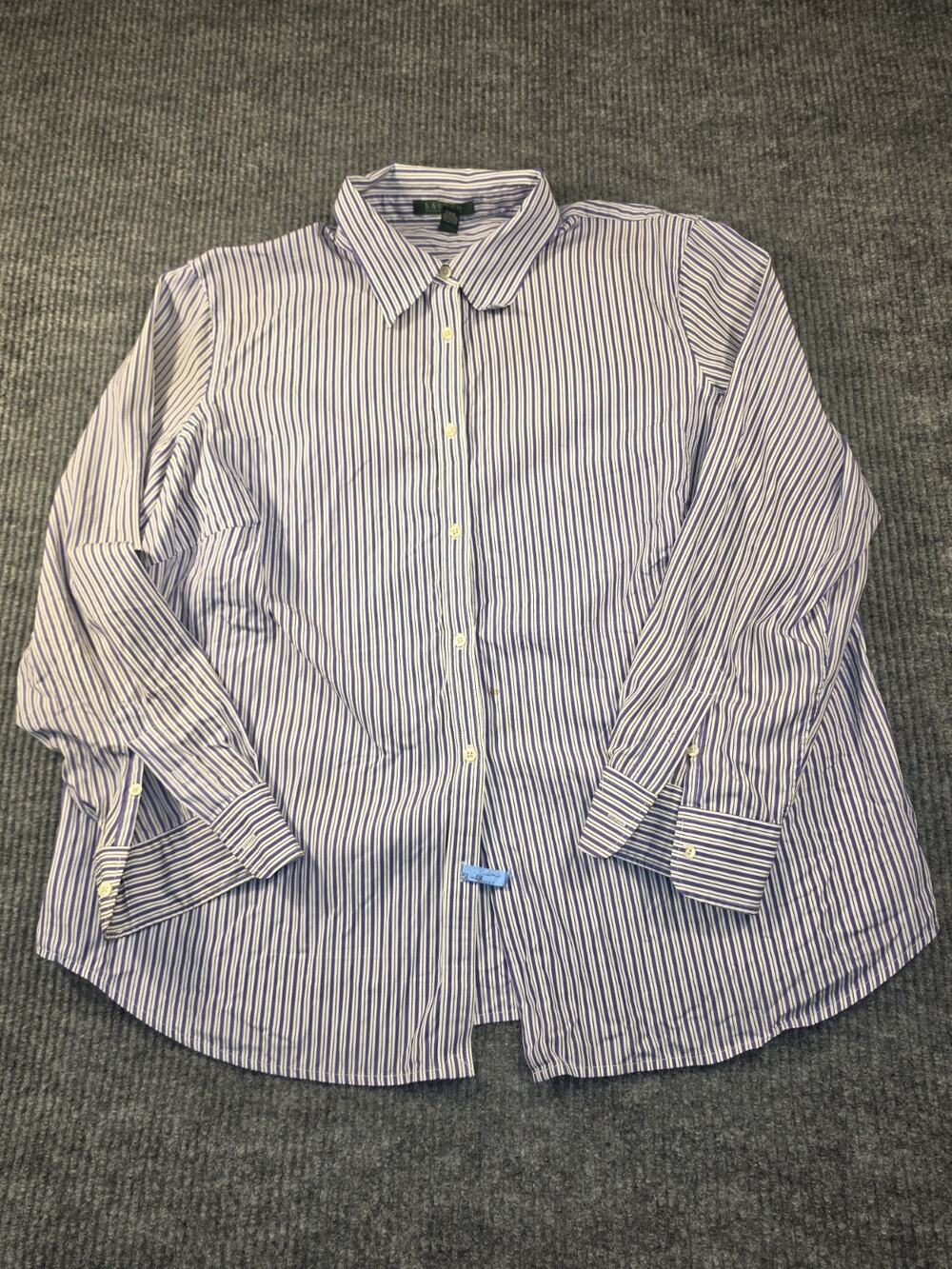 Ralph Lauren Women's Striped Size 2X, Spot On Lower Front